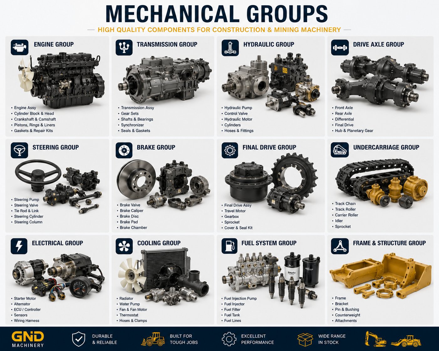 Mechanical Parts & Components supplied by GND Machinery
